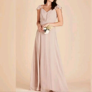 BIRDY Grey Kae Dress In Taupe Bridesmaid Dress Women's Size says 3XL altered 1XL